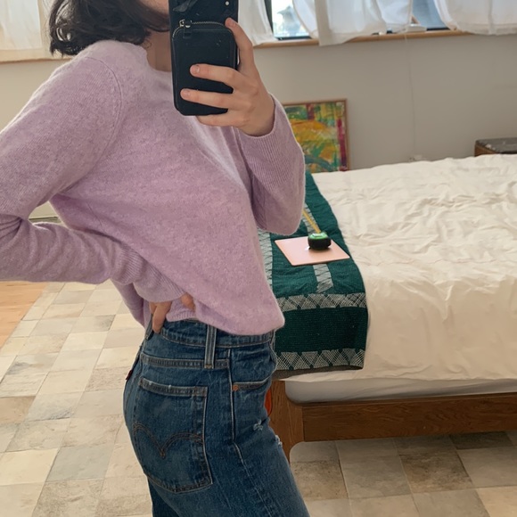 Violet intermix cashmere sweater - Picture 5 of 6